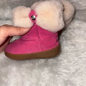 UGG Pink and Cream Winter Boots